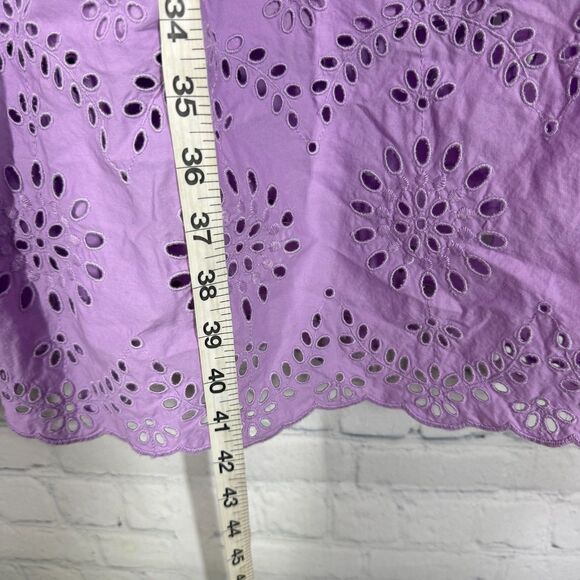 Talbots Midi Dress Women Plus XL Lavander Button Front Cottage Prairie Pockets - Picture 4 of 13